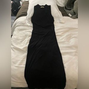 Long cotton stretch dress with slit. Size XS.